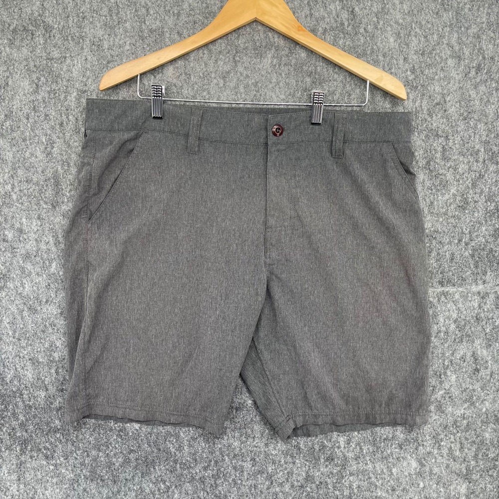 Prana Shorts Mens 36 Charcoal Gray Heather Stretch Hiking Outdoor